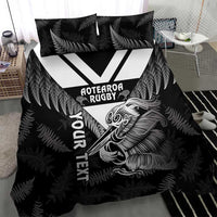 Aotearoa Silver Fern Rugby Custom Bedding Set 2024 Go Kiwi