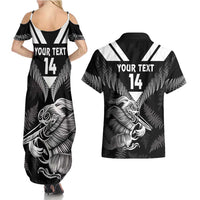 Aotearoa Silver Fern Rugby Custom Couples Matching Summer Maxi Dress and Hawaiian Shirt 2024 Go Kiwi