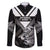 Aotearoa Silver Fern Rugby Custom Family Matching Off Shoulder Short Dress and Hawaiian Shirt 2024 Go Kiwi