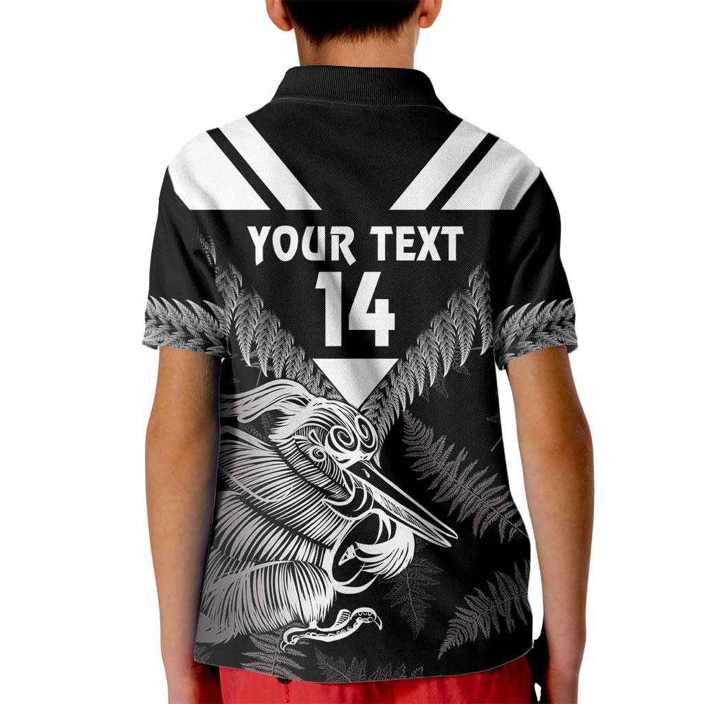 Aotearoa Silver Fern Rugby Custom Kid Polo Shirt 2024 Go Kiwi LT14 - Polynesian Pride