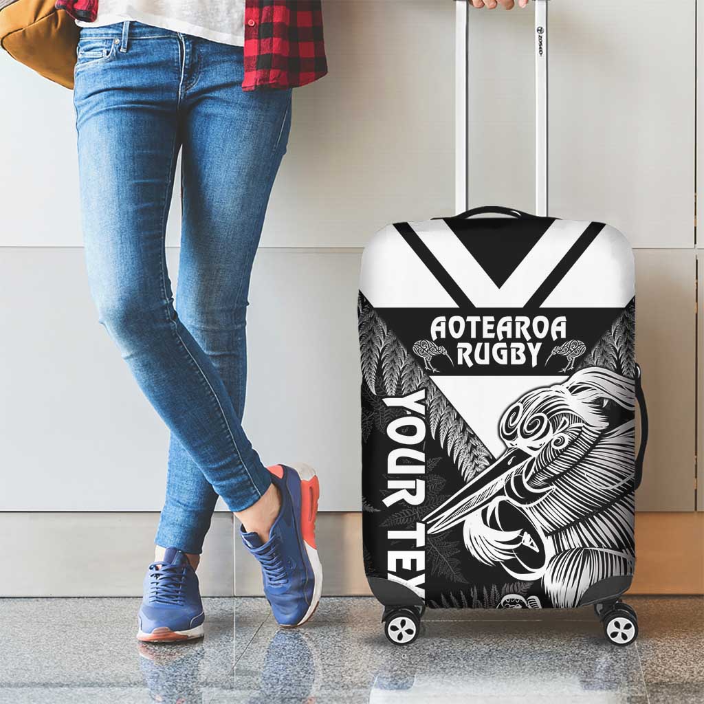 Aotearoa Silver Fern Rugby Custom Luggage Cover 2024 Go Kiwi LT14 - Polynesian Pride