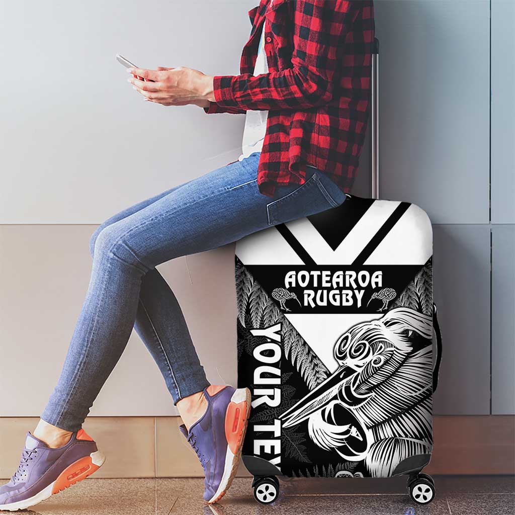 Aotearoa Silver Fern Rugby Custom Luggage Cover 2024 Go Kiwi LT14 - Polynesian Pride