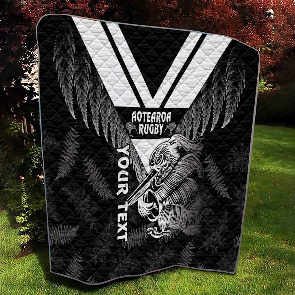 Aotearoa Silver Fern Rugby Custom Quilt 2024 Go Kiwi LT14 - Polynesian Pride