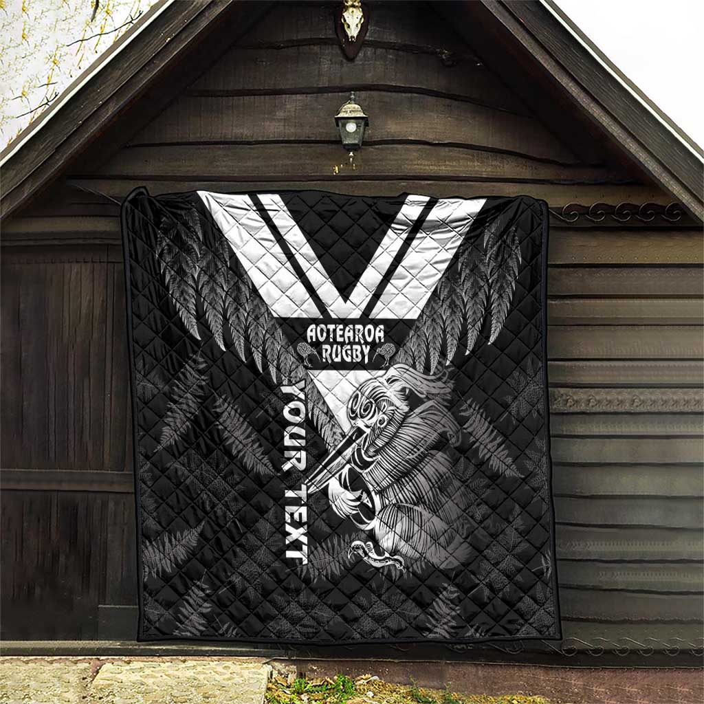 Aotearoa Silver Fern Rugby Custom Quilt 2024 Go Kiwi LT14 - Polynesian Pride