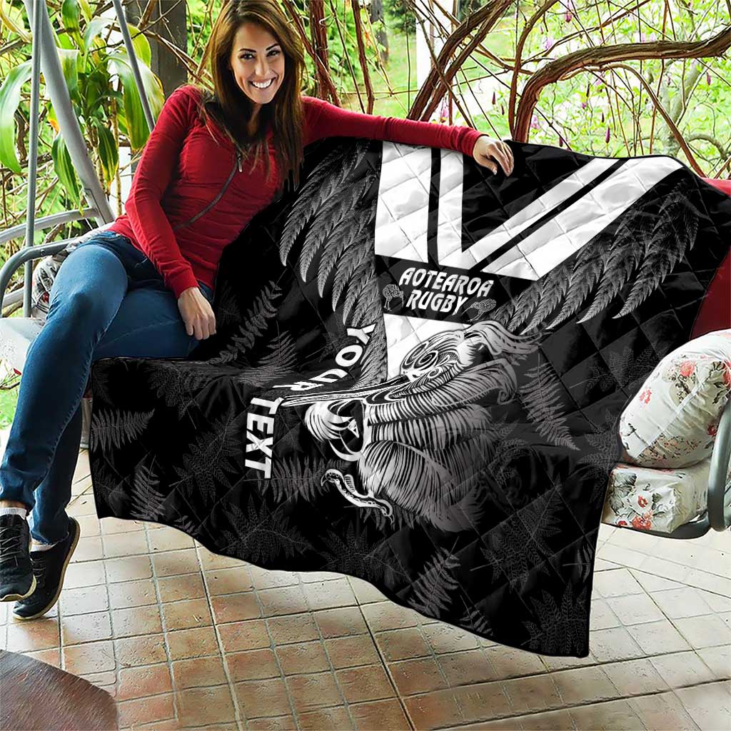 Aotearoa Silver Fern Rugby Custom Quilt 2024 Go Kiwi LT14 - Polynesian Pride
