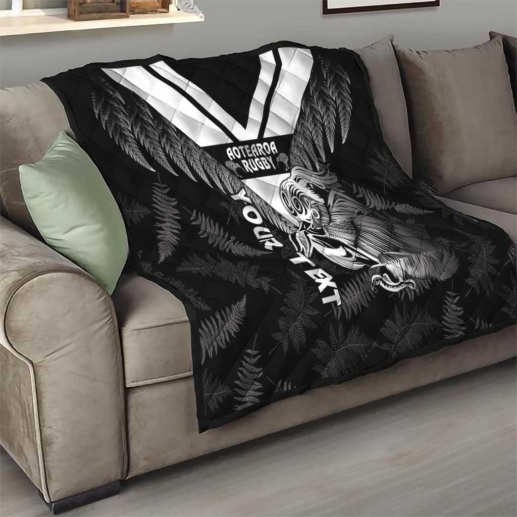 Aotearoa Silver Fern Rugby Custom Quilt 2024 Go Kiwi LT14 - Polynesian Pride