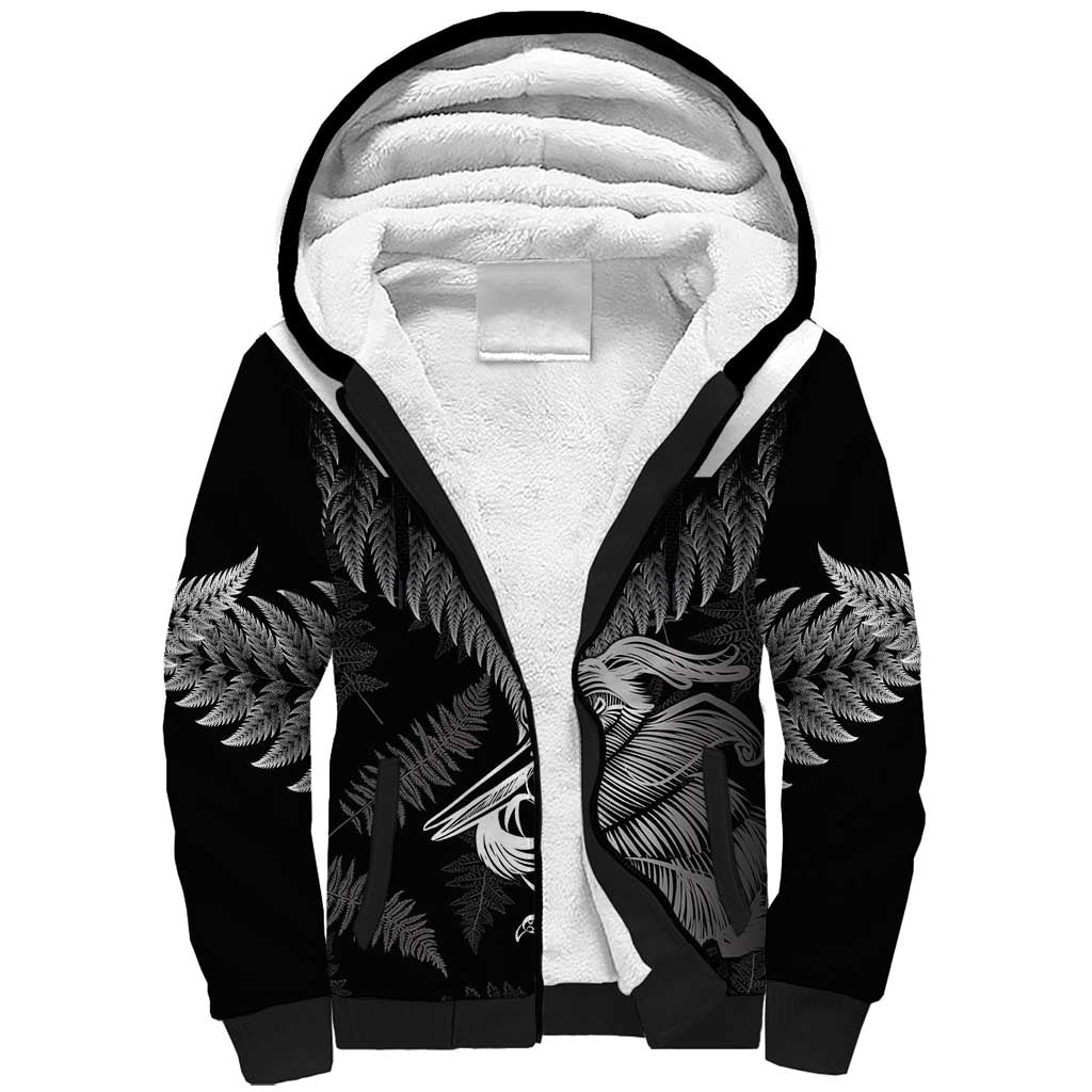 Aotearoa Silver Fern Rugby Custom Sherpa Hoodie 2024 Go Kiwi