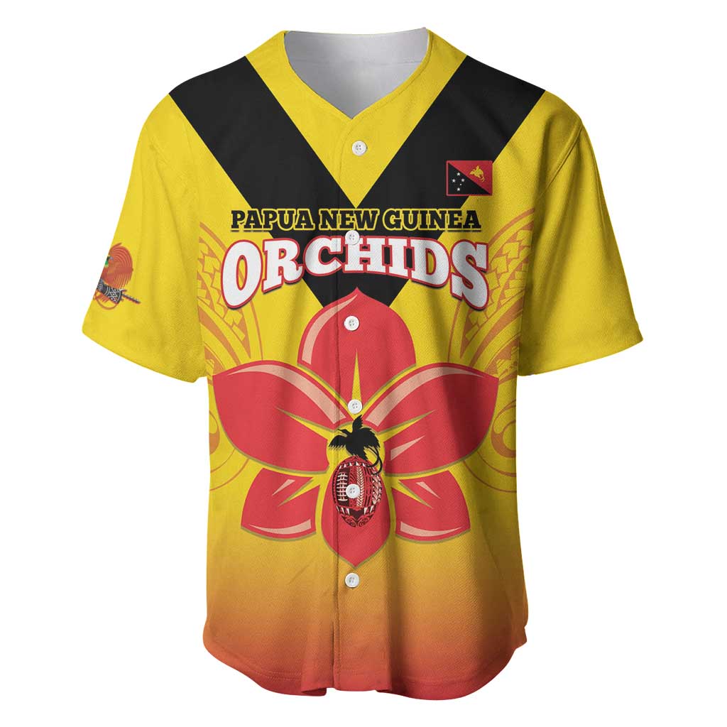 Orchids PNG Rugby Custom Baseball Jersey Go Champions Papua New Guinea