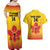 Orchids PNG Rugby Custom Couples Matching Off Shoulder Maxi Dress and Hawaiian Shirt Go Champions Papua New Guinea