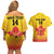 Orchids PNG Rugby Custom Couples Matching Off Shoulder Short Dress and Hawaiian Shirt Go Champions Papua New Guinea