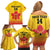 Orchids PNG Rugby Custom Family Matching Off Shoulder Short Dress and Hawaiian Shirt Go Champions Papua New Guinea