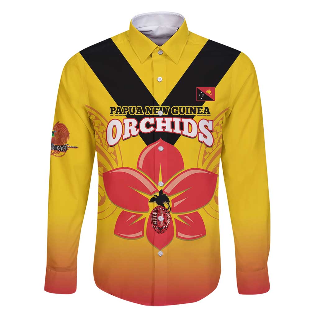 Orchids PNG Rugby Custom Family Matching Puletasi and Hawaiian Shirt Go Champions Papua New Guinea