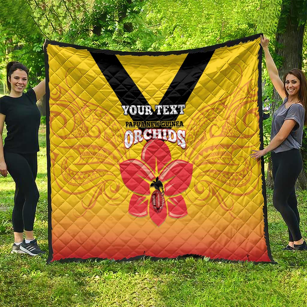 Orchids PNG Rugby Custom Quilt Go Champions Papua New Guinea