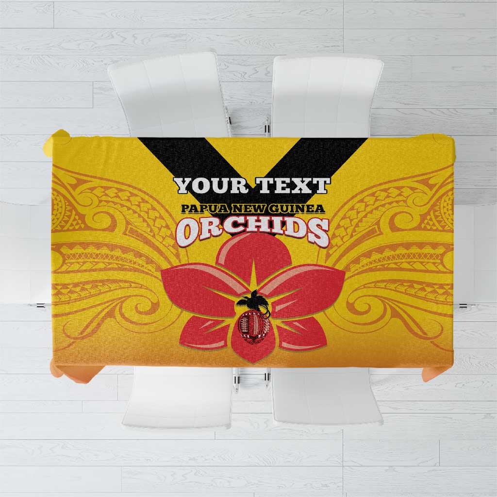 Orchids PNG Rugby Custom Tablecloth Go Champions Papua New Guinea