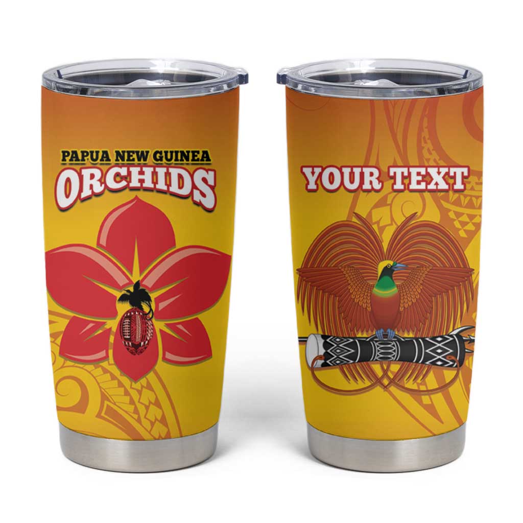 Custom Orchids PNG Rugby Tumbler Cup Go Champions Papua New Guinea