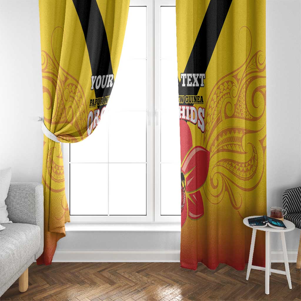 Orchids PNG Rugby Custom Window Curtain Go Champions Papua New Guinea