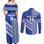 Fetu Samoa Rugby Custom Couples Matching Off Shoulder Maxi Dress and Long Sleeve Button Shirt Siapo Pattern - Sporty Style