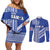 Fetu Samoa Rugby Custom Couples Matching Off Shoulder Short Dress and Long Sleeve Button Shirt Siapo Pattern - Sporty Style