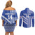 Fetu Samoa Rugby Custom Couples Matching Off Shoulder Short Dress and Long Sleeve Button Shirt Siapo Pattern - Sporty Style