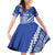 Fetu Samoa Rugby Custom Family Matching Off Shoulder Short Dress and Hawaiian Shirt Siapo Pattern - Sporty Style