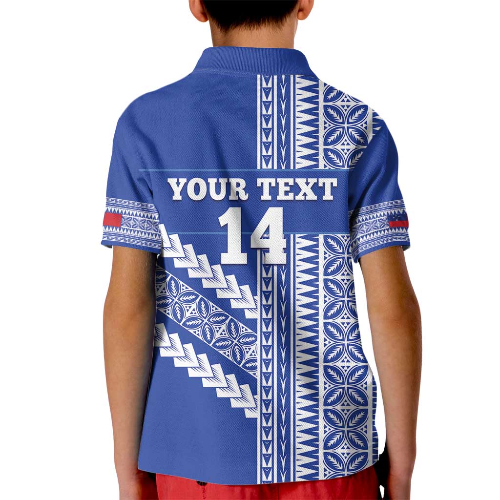 Fetu Samoa Rugby Custom Kid Polo Shirt Siapo Pattern - Sporty Style LT14 - Polynesian Pride