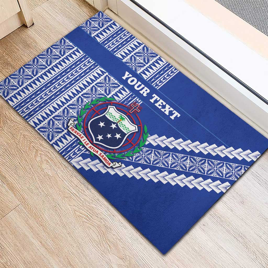 Fetu Samoa Rugby Custom Rubber Doormat Siapo Pattern - Sporty Style