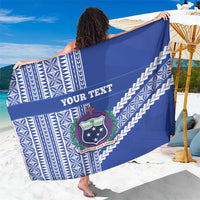 Fetu Samoa Rugby Custom Sarong Siapo Pattern - Sporty Style LT14 One Size 44 x 66 inches Blue - Polynesian Pride