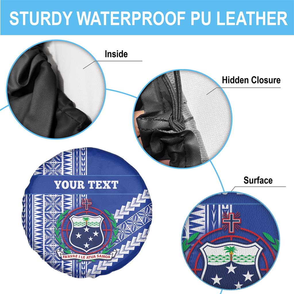 Fetu Samoa Rugby Custom Spare Tire Cover Siapo Pattern - Sporty Style LT14 - Polynesian Pride