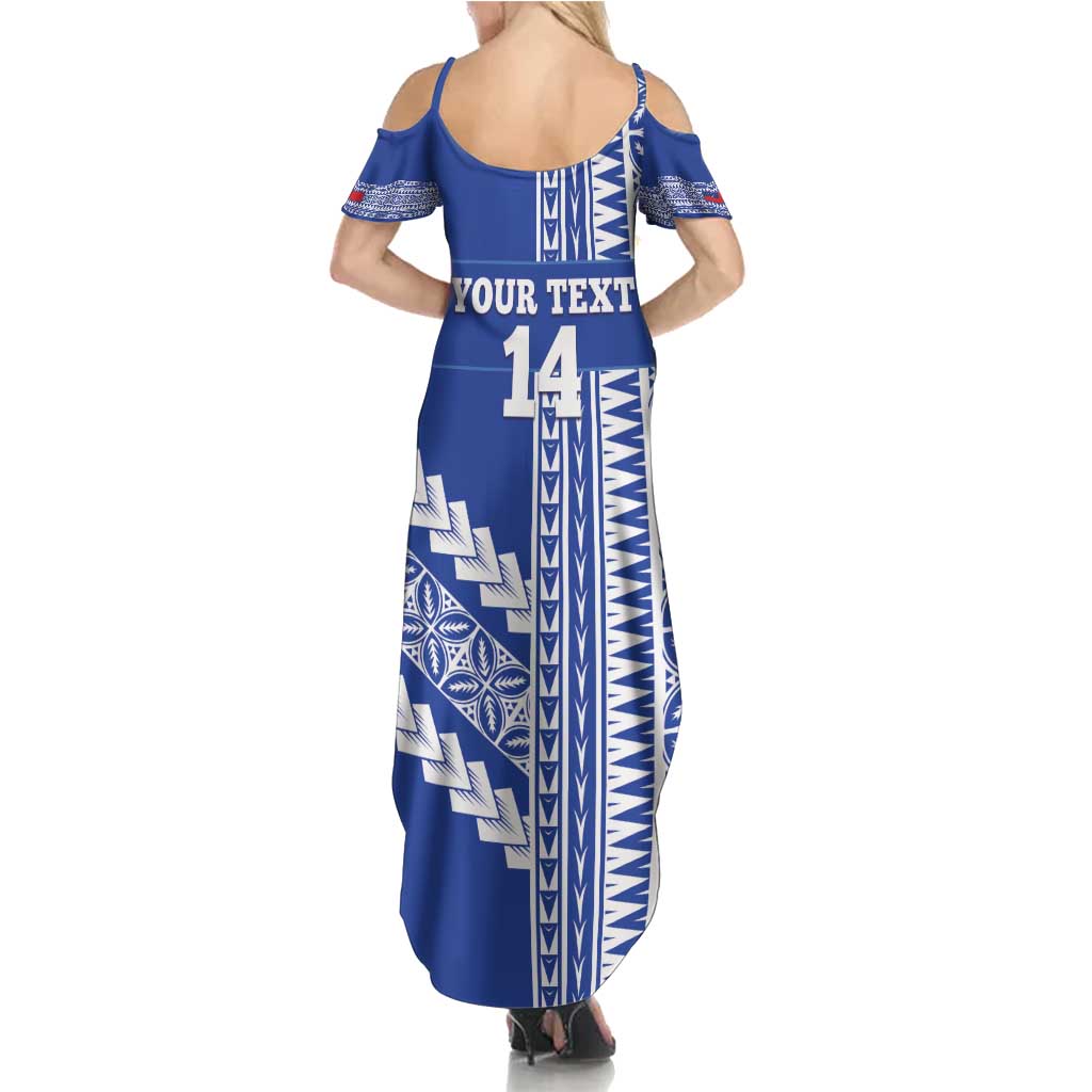 Fetu Samoa Rugby Custom Summer Maxi Dress Siapo Pattern - Sporty Style