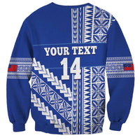 Fetu Samoa Rugby Custom Sweatshirt Siapo Pattern - Sporty Style
