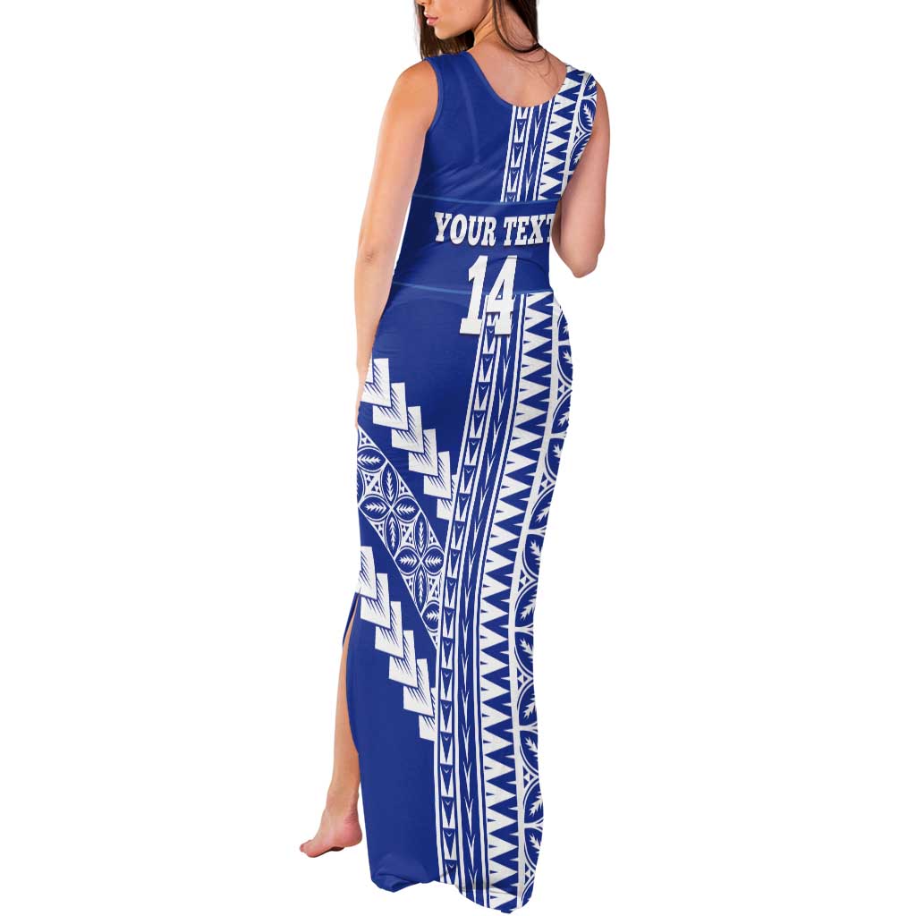 Fetu Samoa Rugby Custom Tank Maxi Dress Siapo Pattern - Sporty Style LT14 - Polynesian Pride