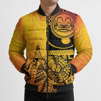 Marquesas Islands Bomber Puffer Jacket Marquesan Matatiki Fish Hook Patutiki - Polynesian Pride