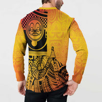 Marquesas Islands Button Sweatshirt Marquesan Matatiki Fish Hook Patutiki - Polynesian Pride