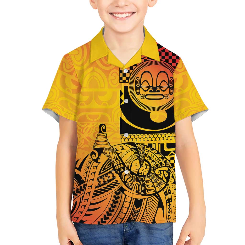 Marquesas Islands Family Matching Long Sleeve Bodycon Dress and Hawaiian Shirt Marquesan Matatiki Fish Hook Patutiki - Polynesian Pride