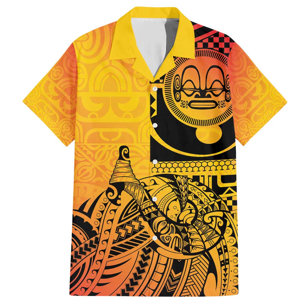 Marquesas Islands Family Matching Short Sleeve Bodycon Dress and Hawaiian Shirt Marquesan Matatiki Fish Hook Patutiki - Polynesian Pride