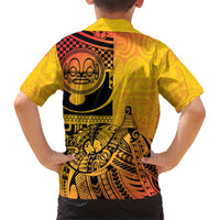 Marquesas Islands Family Matching Summer Maxi Dress and Hawaiian Shirt Marquesan Matatiki Fish Hook Patutiki LT14 - Polynesian Pride
