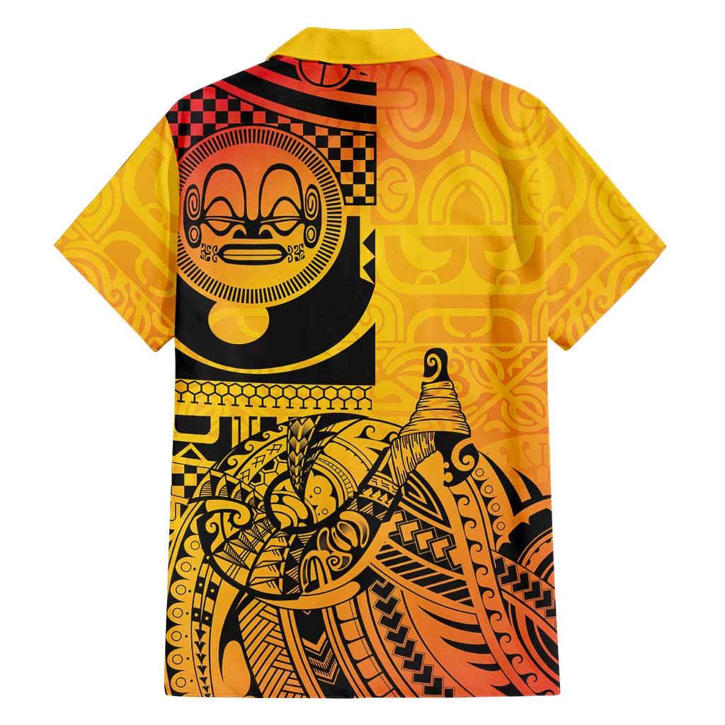 Marquesas Islands Family Matching Summer Maxi Dress and Hawaiian Shirt Marquesan Matatiki Fish Hook Patutiki LT14 - Polynesian Pride