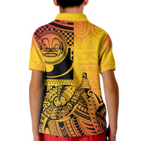 Marquesas Islands Kid Polo Shirt Marquesan Matatiki Fish Hook Patutiki - Polynesian Pride