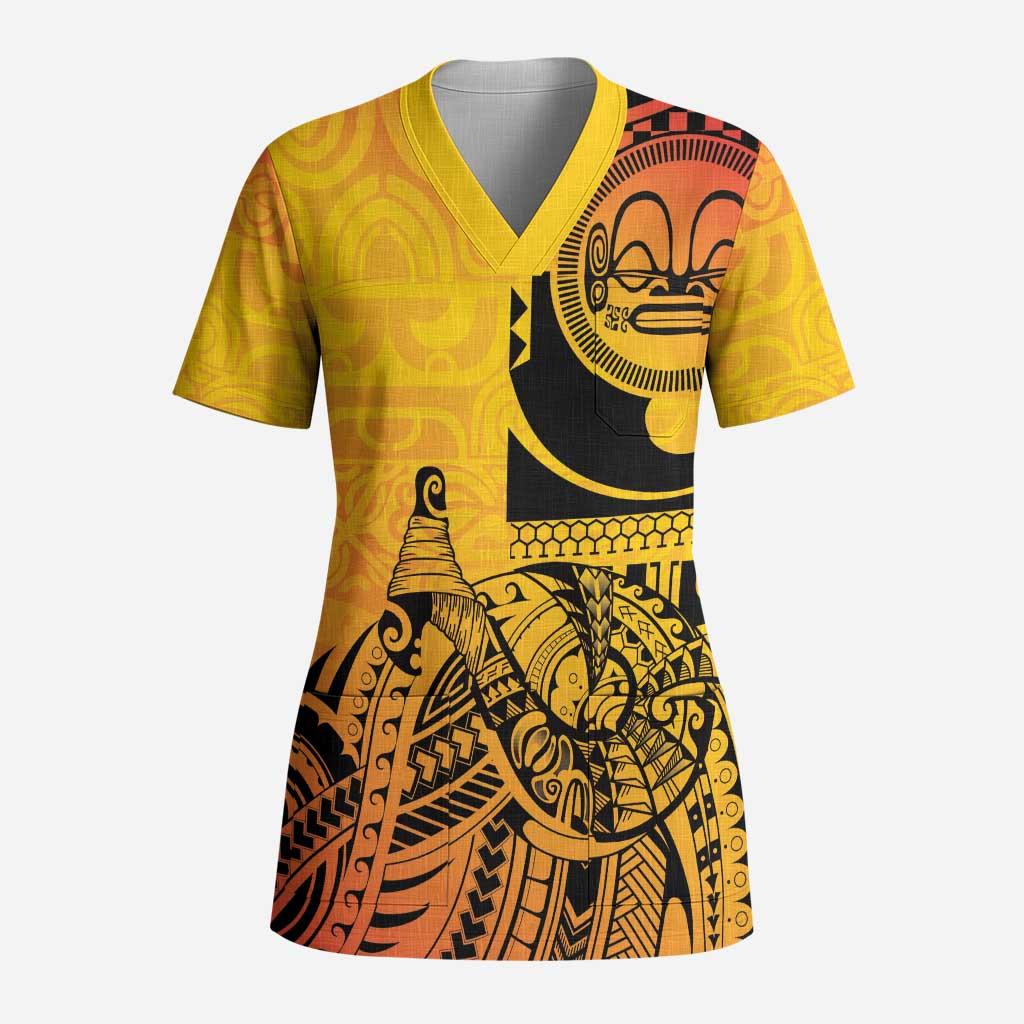 Marquesas Islands Scrub Top Marquesan Matatiki Fish Hook Patutiki - Polynesian Pride