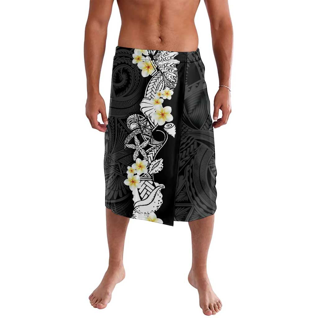 Black Samoa Tattoo Lavalava Plumeria Samoan Ocean Tatau Pattern - Polynesian Pride