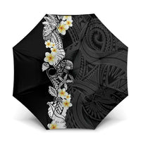Black Samoa Tattoo Umbrella Plumeria Samoan Ocean Tatau Pattern - Polynesian Pride