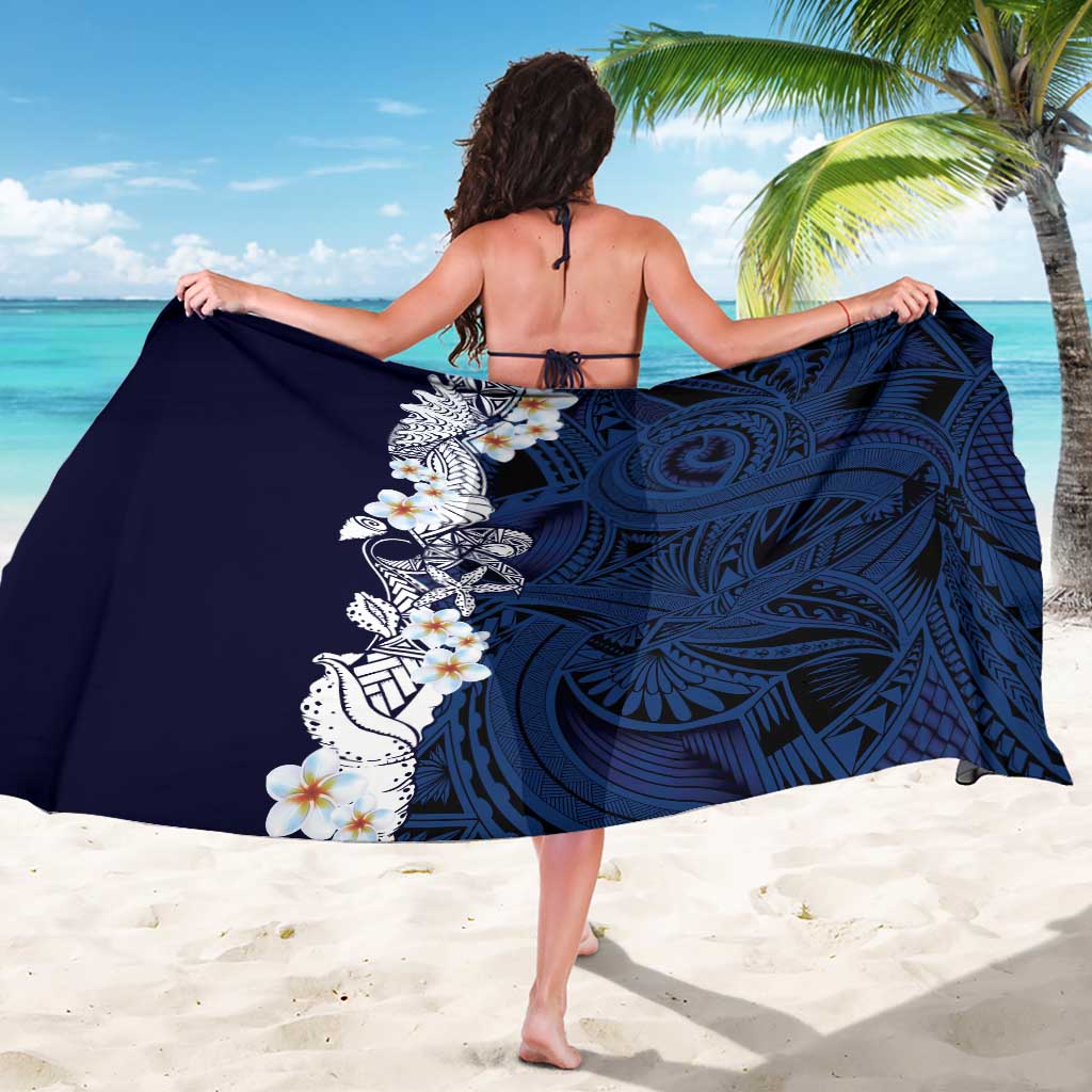 Blue Samoa Tattoo Sarong Plumeria Samoan Ocean Tatau Pattern - Polynesian Pride
