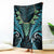 Aotearoa Pounamu Niho Blanket Silver Fern Mix Maori Pattern - Turquoise