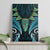 Aotearoa Pounamu Niho Canvas Wall Art Silver Fern Mix Maori Pattern - Turquoise