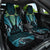 Aotearoa Pounamu Niho Car Seat Cover Silver Fern Mix Maori Pattern - Turquoise