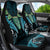 Aotearoa Pounamu Niho Car Seat Cover Silver Fern Mix Maori Pattern - Turquoise