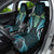 Aotearoa Pounamu Niho Car Seat Cover Silver Fern Mix Maori Pattern - Turquoise