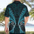 Aotearoa Pounamu Niho Hawaiian Shirt Silver Fern Mix Maori Pattern - Turquoise