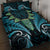 Aotearoa Pounamu Niho Quilt Bed Set Silver Fern Mix Maori Pattern - Turquoise