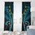 Aotearoa Pounamu Niho Window Curtain Silver Fern Mix Maori Pattern - Turquoise